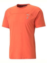 Puma Koszulka sportowa w kolorze pomarańczowym rozmiar: M. Pomarańczowe t-shirty sportowe męskie Puma, m, z materiału, bez ramiączek, outdoorowe. Za 52.05 zł.