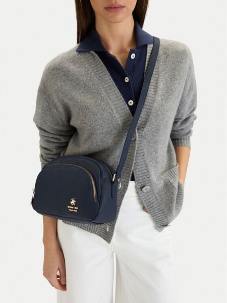 Beverly Hills Polo Club Torebka CEO-BHPC-C-013-09 Granatowy. Niebieskie listonoszki damskie Beverly Hills Polo Club, bez wzorów, z materiału, bez dodatków. Za 179.99 zł.