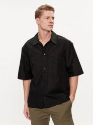 Calvin Klein Jeans Koszula J30J325173 Czarny Relaxed Fit. Czarne koszule męskie Calvin Klein Jeans, m, bez wzorów, z jeansu, bez kołnierzyka, bez ramiączek. Za 239.99 zł.