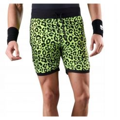 Spodenki tenisowe męskie Hydrogen Panther Tech Shorts. Zielone szorty męskie HYDROGEN, bez wzorów, sportowe. Za 249.00 zł.