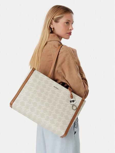 KARL LAGERFELD Torebka B3W30136 Kremowy. Białe torebki klasyczne damskie Karl Lagerfeld, bez wzorów, ze skóry, bez dodatków. Za 1,099.00 zł.