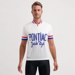 Koszulka rowerowa męska Rogelli Wagtmans. Białe t-shirty sportowe męskie Rogelli, l, z materiału, bez ramiączek, na fitness i siłownię. Za 294.99 zł.