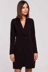Elegancka sukienka marynarka biznesowa z kołnierzem do pracy czarna. Czarne marynarki i żakiety damskie Stylove, m, bez wzorów, biznesowe. Za 309.00 zł.