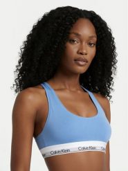 Calvin Klein Underwear Biustonosz top LV00QF8493 Błękitny. Niebieskie biustonosze Calvin Klein Underwear, bez wzorów, z bawełny. Za 149.99 zł.