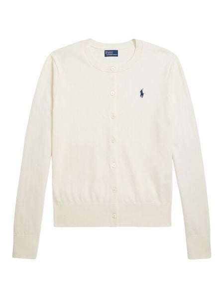 Polo Ralph Lauren Kardigan 211971871003 Écru Slim Fit. Kardigany damskie Polo Ralph Lauren, xs, bez wzorów, z bawełny. Za 859.99 zł.