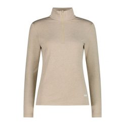 Damski sweter z golfem z jerseyu CMP. Brązowe golfy damskie CMP, bez wzorów, z jersey, bez ramiączek. Za 290.50 zł.