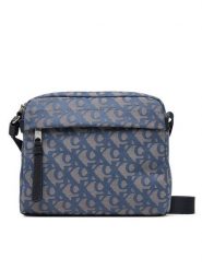 Calvin Klein Saszetka Slouched Monogram Mini Zip Fligh LV04G3175G Błękitny. Niebieskie saszetki męskie CALVIN KLEIN, z materiału. Za 199.99 zł.