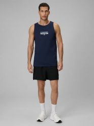 4F Spodenki plażowe boardshorty męskie - czarne XXL. Czarne kąpielówki męskie 4f, m, bez wzorów, z materiału, do pływania. Za 59.99 zł.