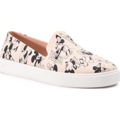 Lordsy MELISSA - Ground + Mickey Ad 32533 Pink/White/Black 53461. Czerwone mokasyny damskie Melissa, z tworzywa sztucznego. W wyprzedaży za 359.00 zł.