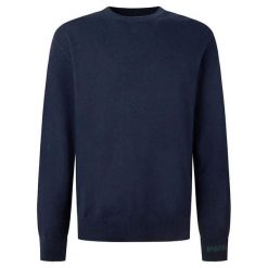 Sweter z okrągłym dekoltem Pepe Jeans Andre. Niebieskie swetry męskie Pepe Jeans, na zimę, m, bez wzorów, z jeansu, bez kołnierzyka. W wyprzedaży za 222.50 zł.