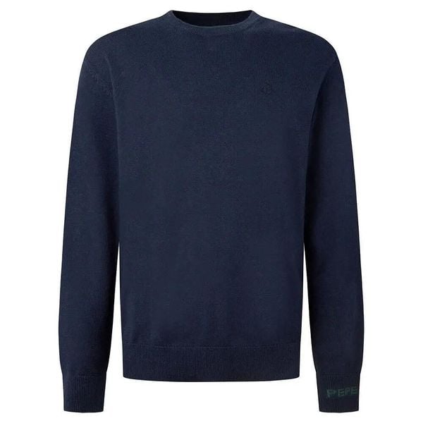 Sweter z okrągłym dekoltem Pepe Jeans Andre. Niebieskie swetry męskie Pepe Jeans, na zimę, m, bez wzorów, z jeansu, bez kołnierzyka. W wyprzedaży za 222.50 zł.