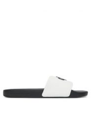 Calvin Klein Jeans Klapki Slide Jelly Mono Pu YM0YM01281 Biały. Białe klapki i japonki męskie Calvin Klein Jeans, z jeansu. Za 129.99 zł.