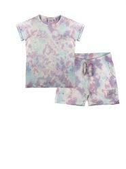 Zestaw „Candyland” Leone 1947 Apparel z koszulką i spodenkami. Zabawny look. Białe t-shirty damskie LEONE 1947 APPAREL, bez wzorów, z bawełny, bez kołnierzyka. Za 235.76 zł.