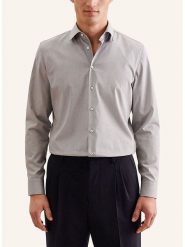 Seidensticker Koszula - Slim fit - w kolorze szarym rozmiar: 42. Szare koszule męskie Seidensticker, bez wzorów, z bawełny, bez kołnierzyka, bez ramiączek. Za 136.13 zł.