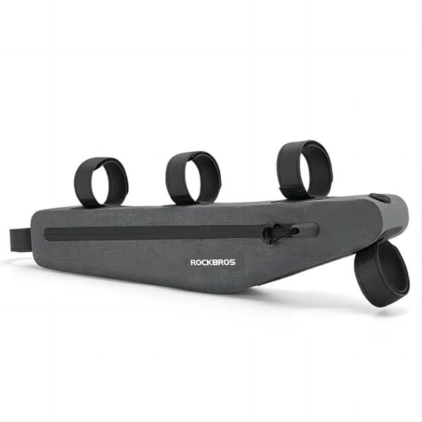 Wodoodporna torba rowerowa Rockbros AS-052 na ramę - szara. Szare torebki klasyczne damskie ROCKBROS, bez wzorów, z materiału, duże, bez dodatków. Za 187.60 zł.