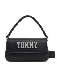 Tommy Jeans Torebka Tjw Everywhere Flap Crossover AW0AW17391 Czarny. Czarne torebki klasyczne damskie Tommy Jeans, bez wzorów, z jeansu, bez dodatków. Za 229.99 zł.