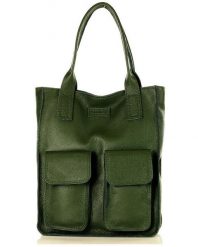 Torebka damska zielona MARCO MAZZINI s131c. Zielone shopper bag damskie bez wzorów, z jeansu, na ramię, duże, bez dodatków. Za 322.05 zł.