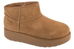 Buty zimowe damskie, Slip-Ins: Keep Cozy. Brązowe obuwie do biegania damskie Skechers. Za 359.99 zł.