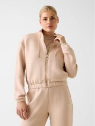 Guess Bluza 169845 Beżowy Classic Fit. Brązowe bluzy bez kaptura damskie Guess, xl, z wiskozy. Za 399.99 zł.