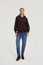Bluza z kapturem brązowa. Brązowe bluzy z kapturem damskie MOODO, l, z bawełny. Za 139.99 zł.