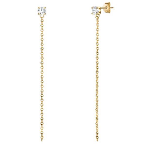 Lulu & Jane Kolczyki Mosiadz Żółte złoto 1 ct Damski. Żółte kolczyki damskie Lulu & Jane, z cyrkonią, pozłacane. Za 149.99 zł.