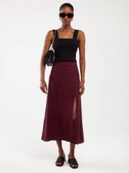 Spódnica damska midi z wiskozy w serduszka czarna Deluni 906. Czarne spódniczki damskie Big Star, l, bez wzorów, z koronki, eleganckie, midi. W wyprzedaży za 139.99 zł.