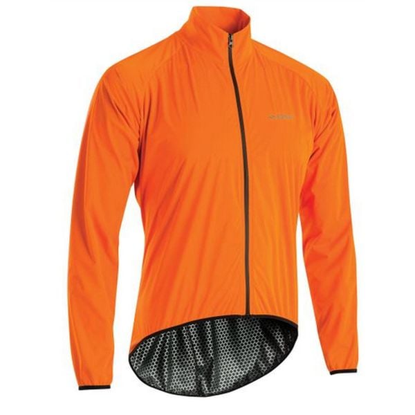 Kurtka przeciwdeszczowa na rower MICROM 15, pomarańczowa. Brązowe kurtki męskie GIST, m, bez wzorów, sportowe, bez kaptura. Za 449.00 zł.