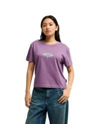 Koszulka z krótkim rękawem dla Kobiety STANDARD Fioletowy. Fioletowe t-shirty damskie Quiksilver, l, bez wzorów, z bawełny, bez kołnierzyka. Za 139.99 zł.