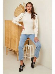 Soft Cashmere Sweter w kolorze beżowym rozmiar: 38/40. Brązowe golfy damskie Soft Cashmere, bez wzorów, z kaszmiru, bez ramiączek. Za 104.99 zł.