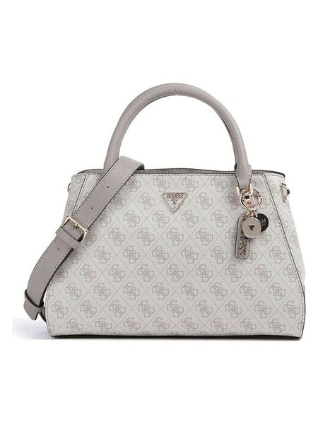 Guess Torebka w kolorze szarym - 31 x 21 x 12 cm rozmiar: onesize. Szare torebki klasyczne damskie Guess, z aplikacjami, z materiału, bez dodatków. Za 503.95 zł.