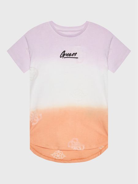 Guess T-Shirt J3RI10 K8560 Kolorowy Regular Fit. Koszulki dziewczęce Guess, z aplikacjami, z syntetyku, bez ramiączek. Za 109.99 zł.