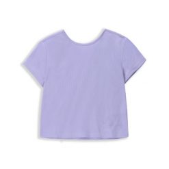 Koszulka sportowa dla dzieci Lemon Explore WL4 z krótkim rękawem crop top. Fioletowe koszulki dziewczęce LEMON explore, bez wzorów, z elastanu, bez ramiączek. Za 59.90 zł.