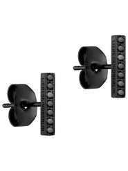 Liebeskind Kolczyki-wkrętki z kamieniami szlachetnymi rozmiar: onesize. Czarne kolczyki damskie Liebeskind, z cyrkonią, ze stali. Za 169.67 zł.