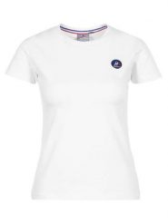 Peak Mountain Koszulka w kolorze białym rozmiar: XL. Białe bluzki damskie Peak Mountain, xl, bez wzorów, z bawełny, bez kołnierzyka, bez ramiączek. Za 56.99 zł.