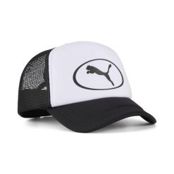 Czapka typu trucker Essentials PUMA. Białe czapki męskie Puma, bez wzorów, eleganckie. Za 89.00 zł.
