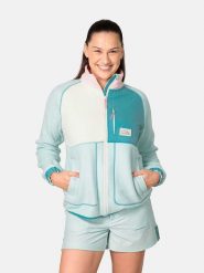 KARI TRAA Kurtka polarowa "Emma" w kolorze jasnoróżowo-turkusowym rozmiar: S. Różowe kurtki damskie Kari Traa, s, bez wzorów, z polaru, bez kaptura. Za 279.31 zł.