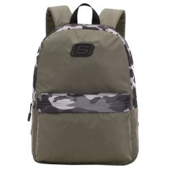 Plecak unisex Skechers San Diego Backpack pojemność 18 L. Zielone plecaki męskie Skechers, bez wzorów, z materiału. Za 79.99 zł.