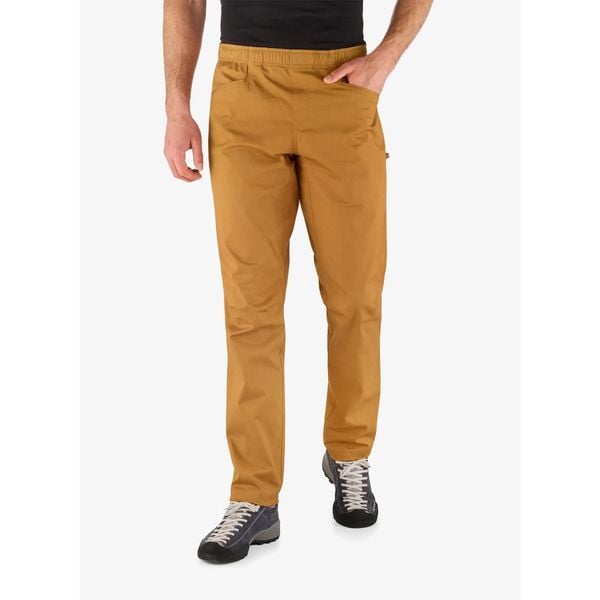 Spodnie wspinaczkowe męskie Edelrid Dojo Pants. Brązowe spodnie materiałowe męskie EDELRID, bez wzorów, sportowe. Za 293.99 zł.