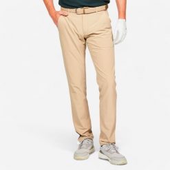 Spodnie do golfa chino męskie Inesis WW500. Spodnie materiałowe męskie INESIS, bez wzorów, z elastanu, sportowe. Za 119.99 zł.