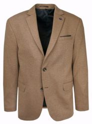 Marynarka, Beżowa, Karmelowa Casualowa, Taliowana, 2 Guziki, Dwa Rozcięcia, Slim -VICTORIO. Brązowe marynarki męskie Victorio, bez wzorów, z bawełny. Za 495.00 zł.
