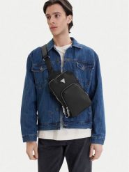 Guess Saszetka HMBEHN P5426 Czarny. Czarne saszetki męskie Guess, z materiału. Za 323.99 zł.