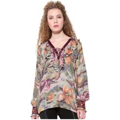 Desigual Bluzka damska bluse Marion 17WWBN01 4003 (rozmiar S). Bluzki damskie Desigual, s, bez wzorów, bez kołnierzyka, bez ramiączek. W wyprzedaży za 149.00 zł.