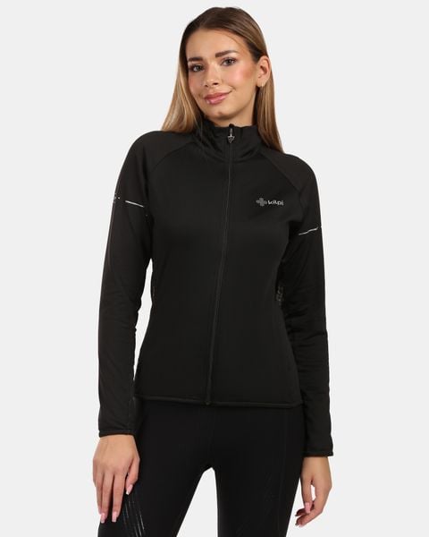 Damska bluza polarowa Kilpi JUNIE-W. Czarne bluzy z kapturem damskie Kilpi, z materiału. Za 318.77 zł.