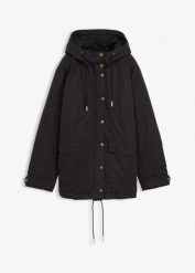 Ciepła parka. Zielone parki damskie bonprix, bez wzorów. Za 169.99 zł.