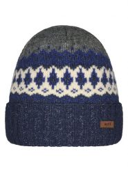 Barts Czapka "Gregoris" w kolorze granatowym rozmiar: onesize. Niebieskie czapki męskie Barts, z aplikacjami, ze splotem, sportowe. Za 105.14 zł.