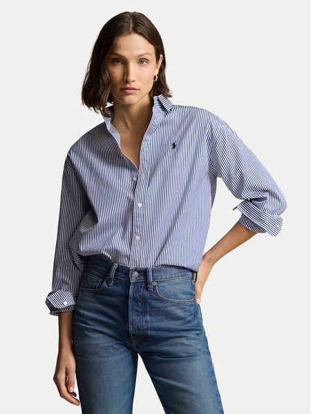 Polo Ralph Lauren Koszula 211910743020 Niebieski Regular Fit. Niebieskie koszule damskie Polo Ralph Lauren, l, bez wzorów, z bawełny, bez kołnierzyka, bez ramiączek. Za 769.99 zł.