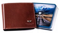 Portfel męski Peterson [DH] PTN 22301-VT brązowy. Brązowe portfele męskie Peterson, bez wzorów, ze skóry. Za 94.99 zł.