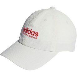 Czapka z daszkiem adidas Seersucker Dad. Białe czapki męskie Adidas, bez wzorów, sportowe. Za 69.90 zł.