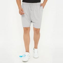 Szorty sportowe bawełniane dla mężczyzn F7 jasnoszare. Szare szorty męskie Legea, m, z bawełny. Za 68.00 zł.
