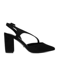 Czółenka DeeZee. Czarne czółenka damskie DeeZee, bez wzorów, bez obcasa. Za 139.99 zł.